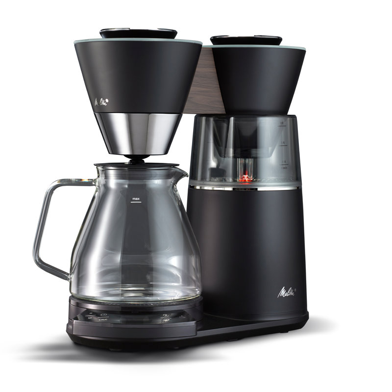 Cafetière de 12 tasses avec tableau de bord tournant Melitta Vision, Matte Black
