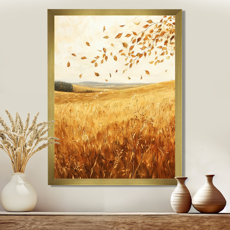 Jena - Floral Wall Decor, H 20 po x l 12 po, Picture Framed, Doré