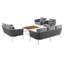 Ensemble de canapé modulaire d'extérieur en aluminium 5 pièces Stance par Modway-1949724128