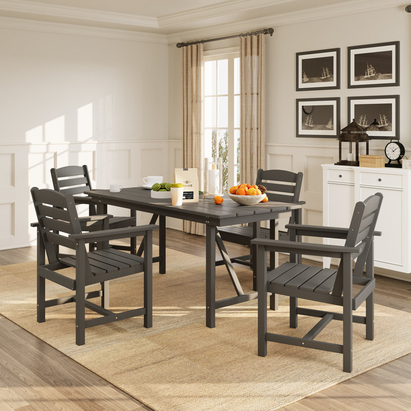 Hdpe Plastic Patio Outdoor Dining Arm Chairs