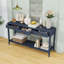 Console en bois avec 3 tiroirs et tablette de rangement-1835612564