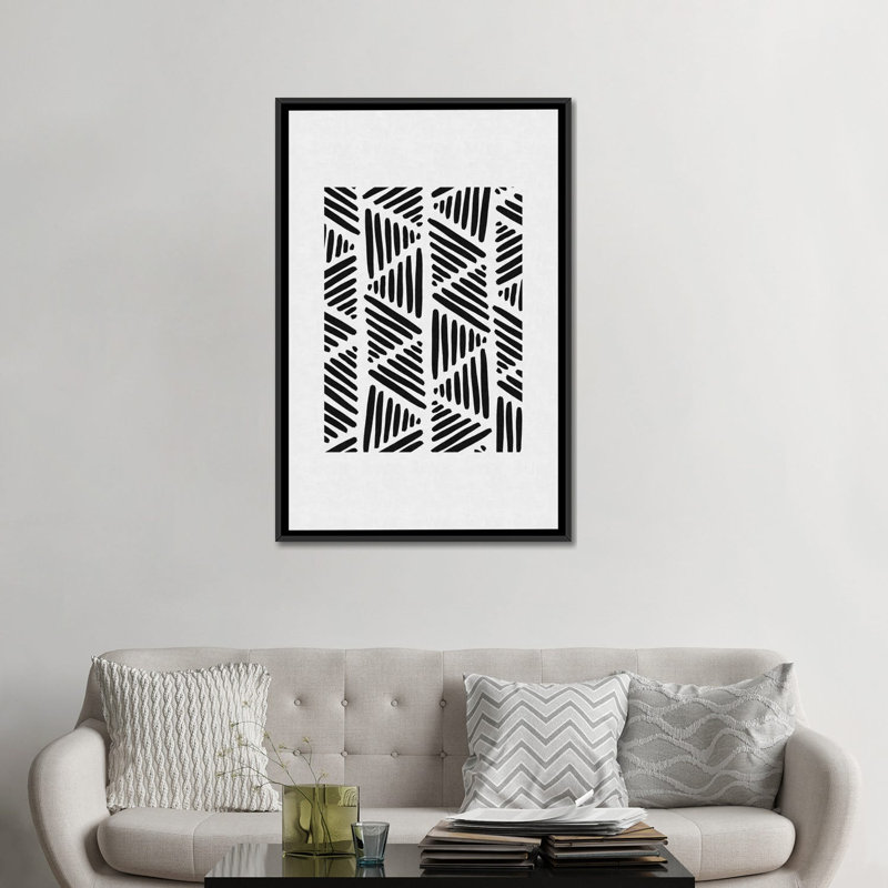 Arrthor «Abstract I», impression sur toile, H 48 po x l 32 po x P 1,5 po, Toile avec cadre noir, Pas de tapis