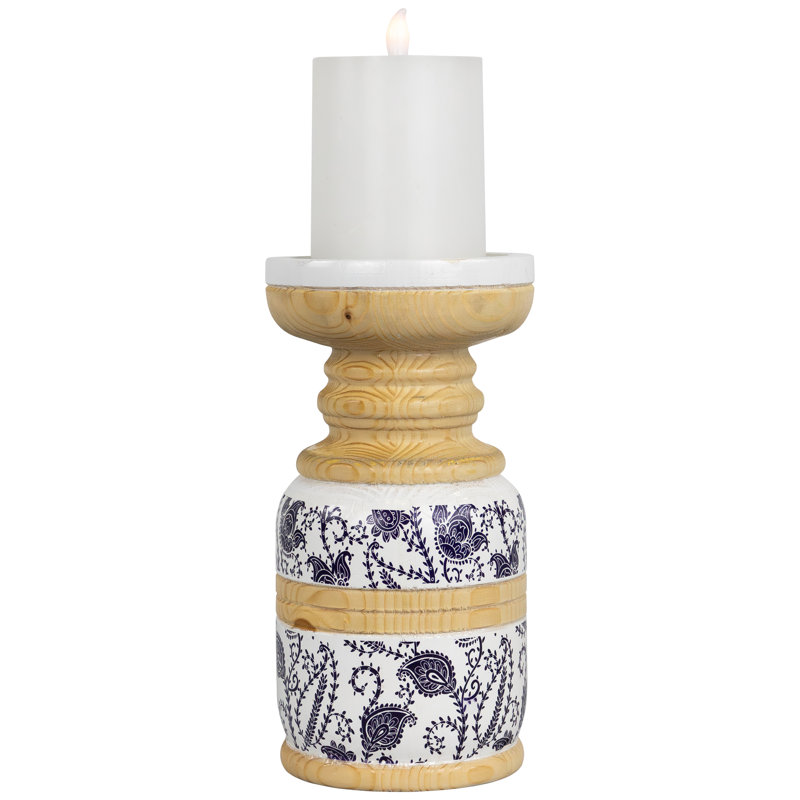8.5 in. H Tabletop Candlestick Holder with Candle Included