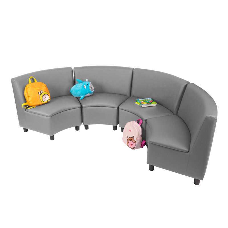 Chaises de coin modulaires Kid Comfort, ensemble de 4, gris, Gris