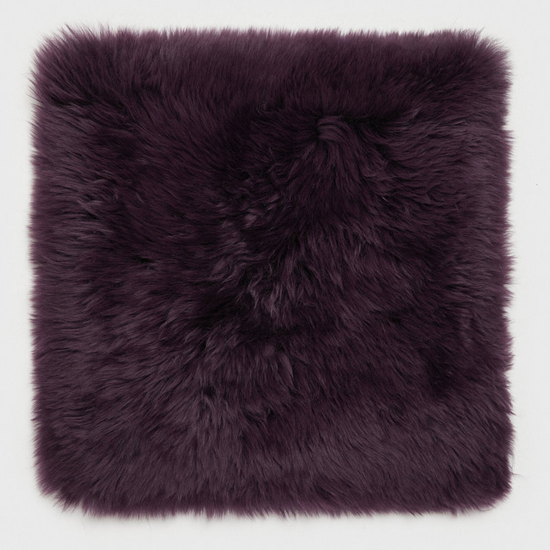 Teton Sheepskin Scatter Cushion Cover, Purple