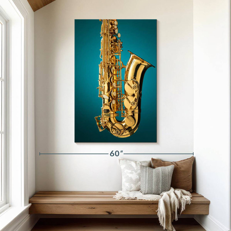 Abarca Golden Alto Saxophone, H 48 po x l 32 po