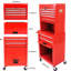 6 rangements à outils verrouillables en métal - rouge pour garage atelier de réparation avec serrure et roulettes-336431261