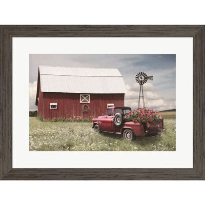 " Little Red Barn By Lori Deiter, Framed Wall Art " by Lori Deiter