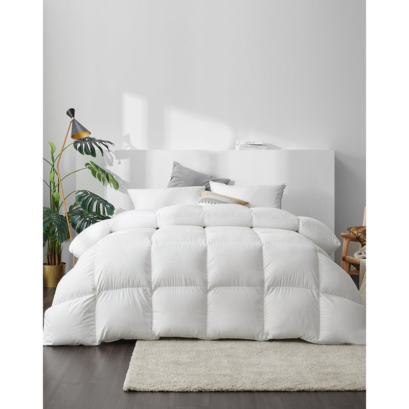 Thionville Winter 625Fill Power 700 Thread Count White Down Cotton Comforter, Full Comforter