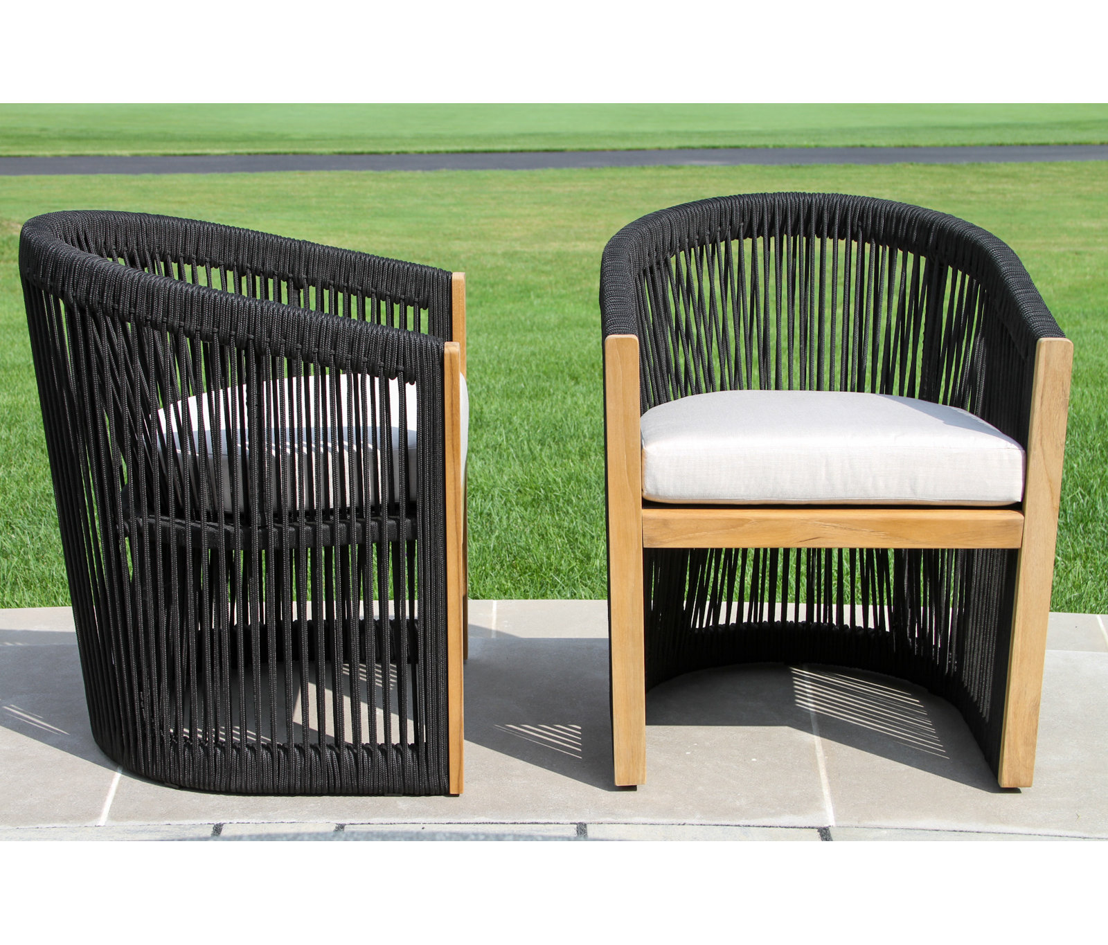 Aniston Teak Outdoor Dining Chair with Sunbrella Cushions