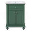 Meuble-lavabo moderne de 24 po avec tiroir basculant et charnières à fermeture en douceur, armoire de salle de bain avec structure ouverte au dos, pieds tournés en boule avec élégance française-908786709-908786711