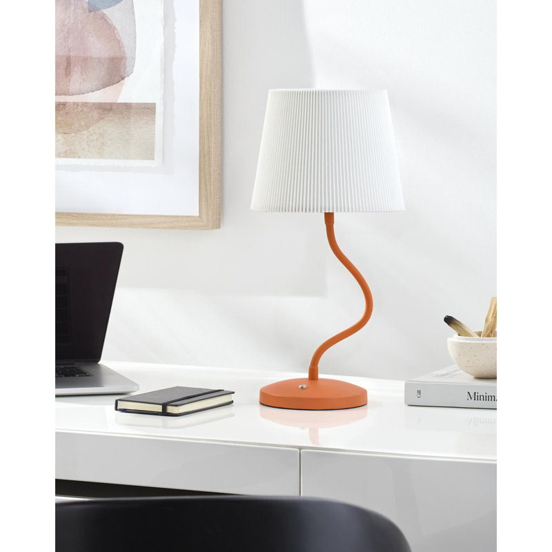Wilcher Table Lamp, Orange, White