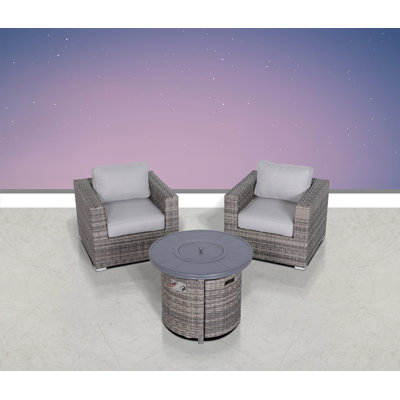 Biles 3-Piece Sectional Seating Group with Cushions