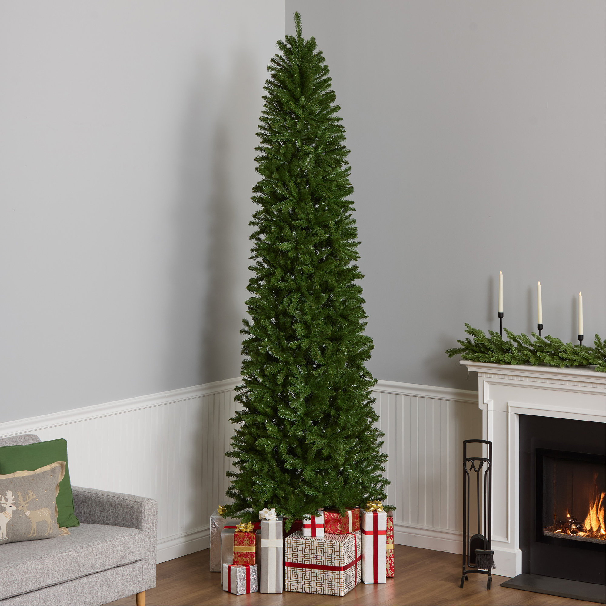 Kingswood Fir Slender Green Christmas Tree, 10' H