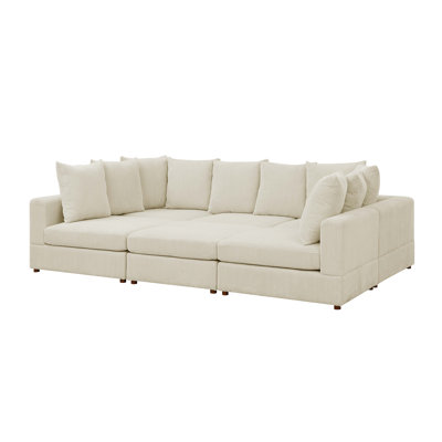 6 - Piece Modular Corduroy Sectional