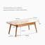 Table, table basse et bureau polyvalent en bois massif avec tablette de rangement