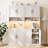 71" Tall Kitchen Storage Cabinets, Pantry Cabinet with Microwave Shelf, Freestanding Kitchen Hutch with Led Lights