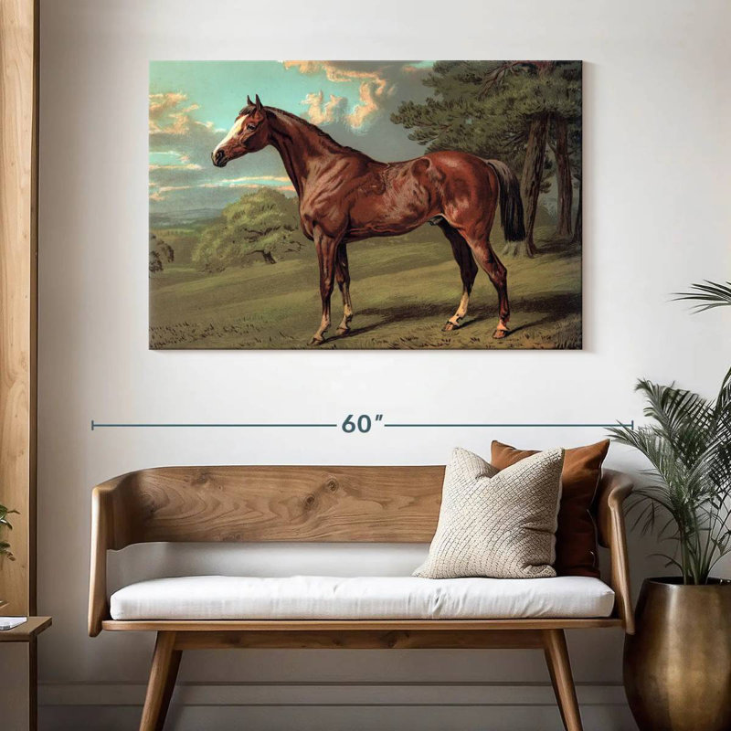 Cheval sauvage rétro, H 32 po x l 48 po