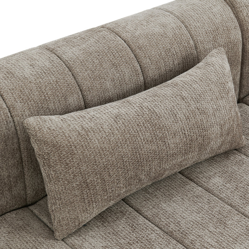 Canapé modulaire 145,5 pouces, Espresso, 27" H x 145.5" W x 38" D