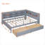 Lit de jour avec tablette de rangement et ports de chargement USB-2144151125-2144151126