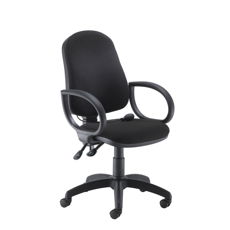 Bedford Desk Chair, Black, Fixed