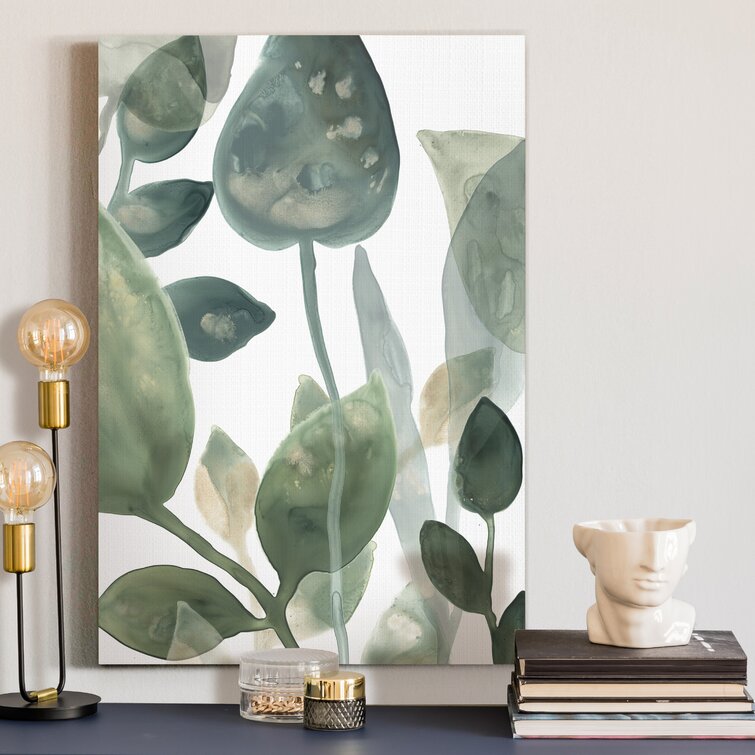 Water Leaves I - Wrapped Canvas Painting Print