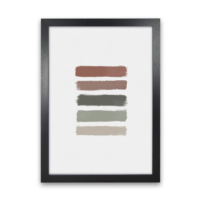 Ombre Earth Tones by Orara - Wrapped Canvas Print, 84cm H x 59.4cm W x 3cm D, Black Framed