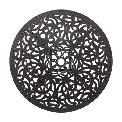 Baze Round Cast Aluminum Patio Dining Table