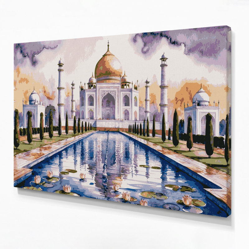 Art urbain sur toile, villes Agra, Inde, H 24 po x l 36 po