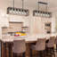 Éclairage pour îlot de cuisine Farmhouse, lustre rustique avec finition grain de bois, luminaire réglable à 6 lumières pour la salle à manger, la cuisine et le bar