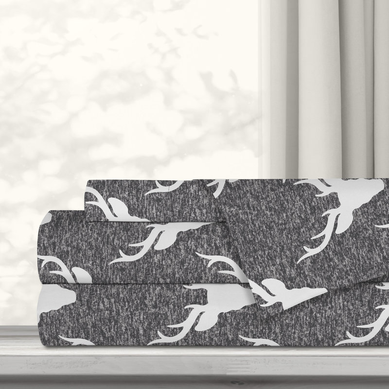 Microfiber Animal Print Sheet Set, Twin Sheet Set + Fitted Sheet + 1 Pillowcase