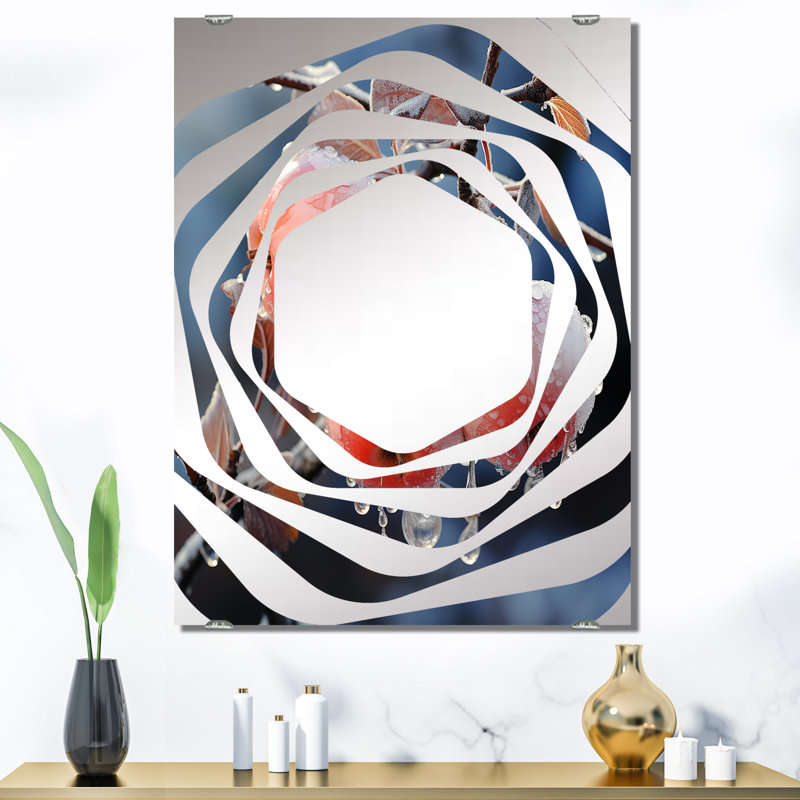 Alper - miroir mural paysage d'hiver MIR134127, 40 po x 30 po