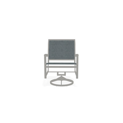 Chaise berçante pivotante à hauteur en aluminium avec accoudoirs en polymère de qualité marine Bazza
