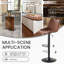 Tabourets de bar pivotants réglables, tabouret de bar à hauteur de comptoir avec repose-pieds, chaises de bar modernes en cuir synthétique pour îlot de cuisine, salle à manger, brun (ensemble de 2)-482784142-482784139