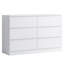Carlton 6 Drawer Double Dresser - 3+3 Configuration, Scratch-Resistant, Handleless Design, Matte Finish. -39703027