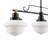 3 - Light Schoolhouse Glass Linear Chandelier