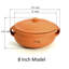 Batterie de cuisine à braiser ronde en terre cuite 1,5 Qt.