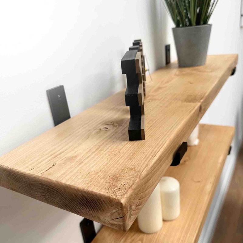 2 Piece Wood Floating Shelf