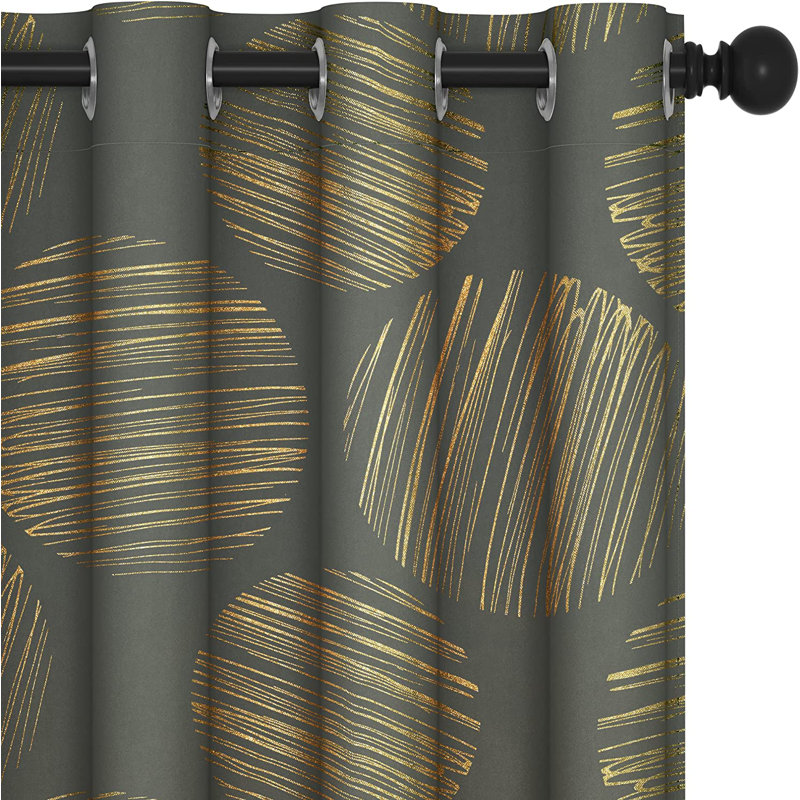 Kopelan Room Darkening Curtain Pair, Gray, 52" W x 95" L