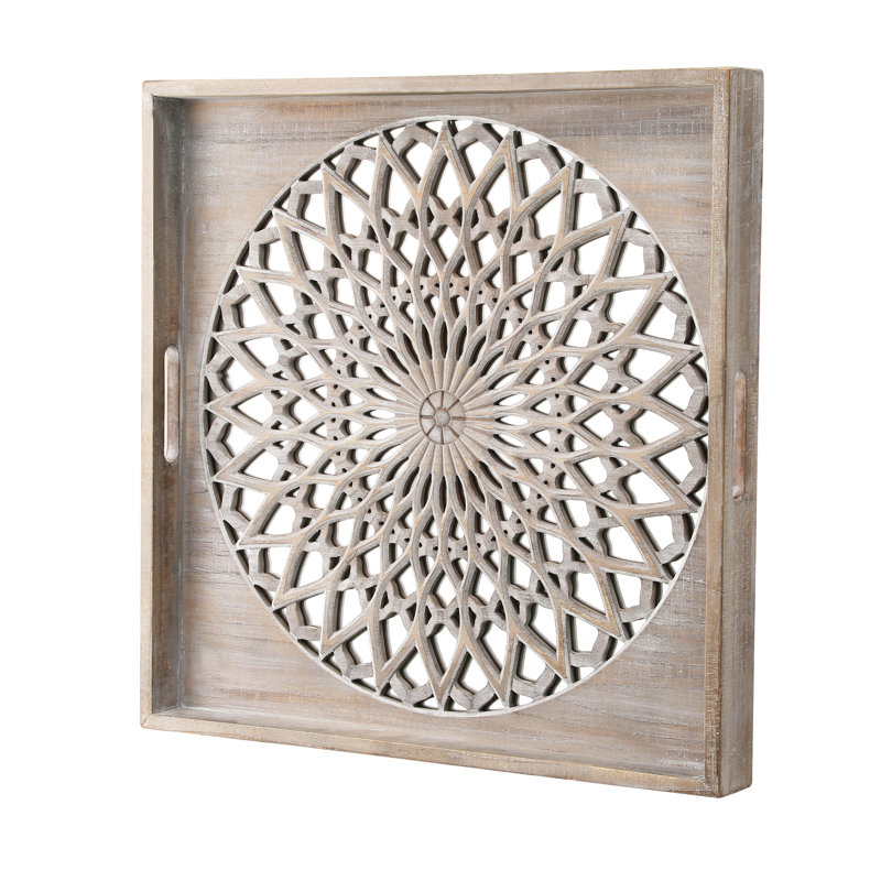 Accent Wall Mirror, Gray