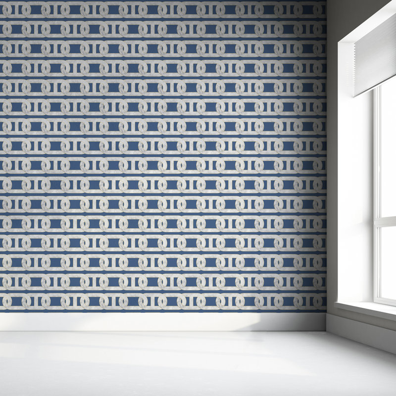 Shirlene 10m x 52cm Matte Paste the Wall Wallpaper Roll, Blue
