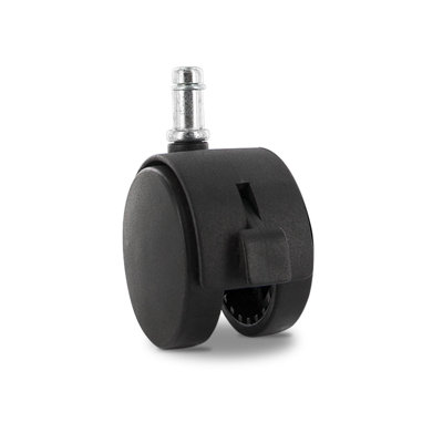 2-3/8in. Black Nylon Swivel Hooded Hercules Twin Wheel Caster
