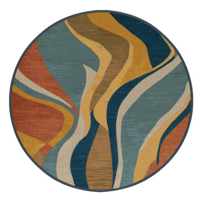 Machine Washable Persian Brown Area Rug