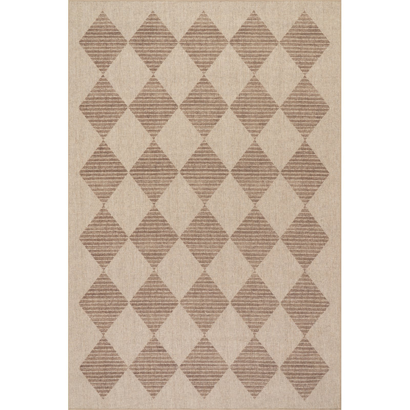 Evrina Vintage Washable Area Rug, Rectangle 5' x 8', Brown