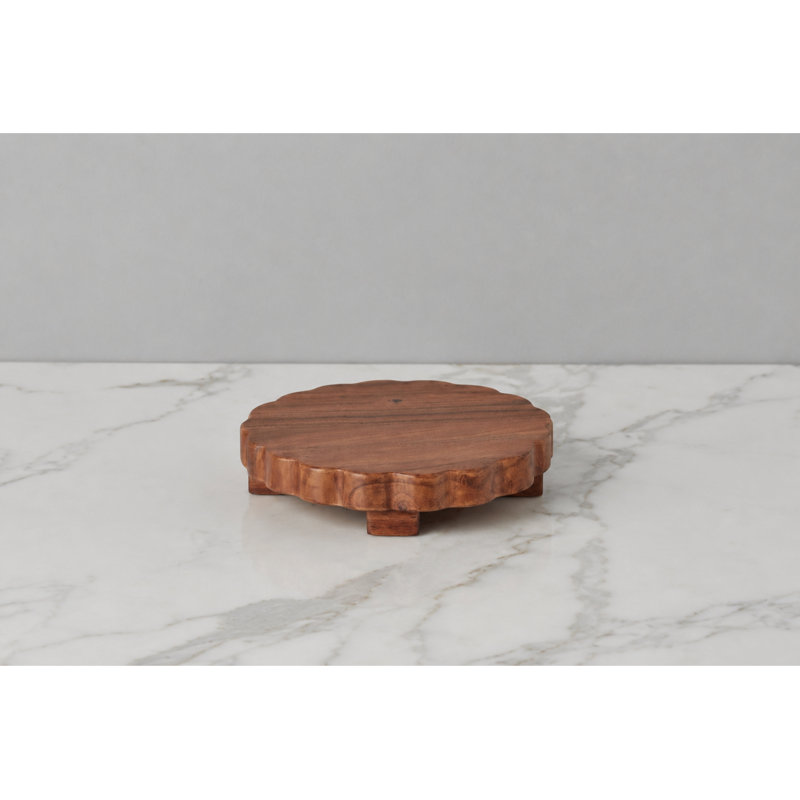 Scalloped Trivet Riser, Small Round, Natural