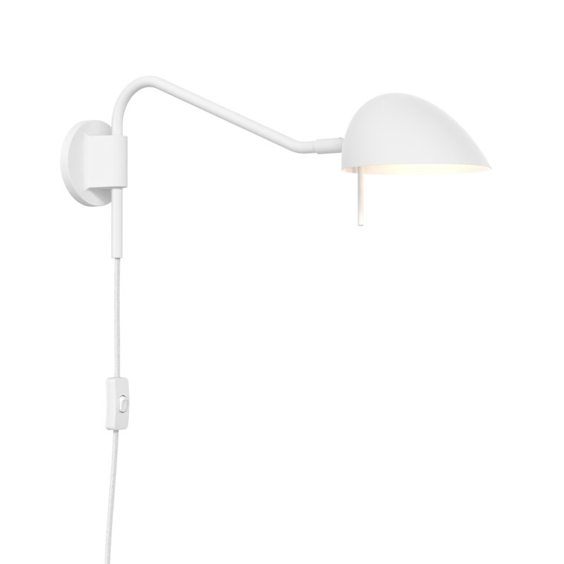 Serge 1 - Light Armed Sconce, Matte White