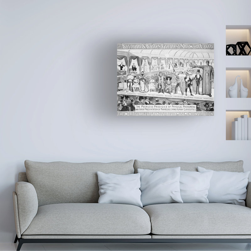 «American School Barnum and Bailey», affiche sur toile, «The Greatest Show On Earth», H 35 po x l 47 po
