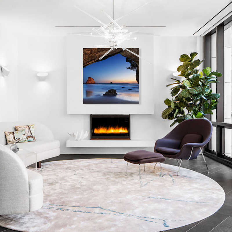 «Coastal Cave» par Decorumby - photographie sans cadre, H 36 po x l 36 po x P 1,5 po, Aluminium