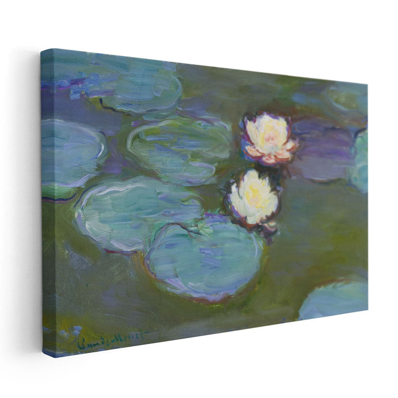 Nympheas, 1897-1898 - Impression sur toile, H 12 po x l 18 po