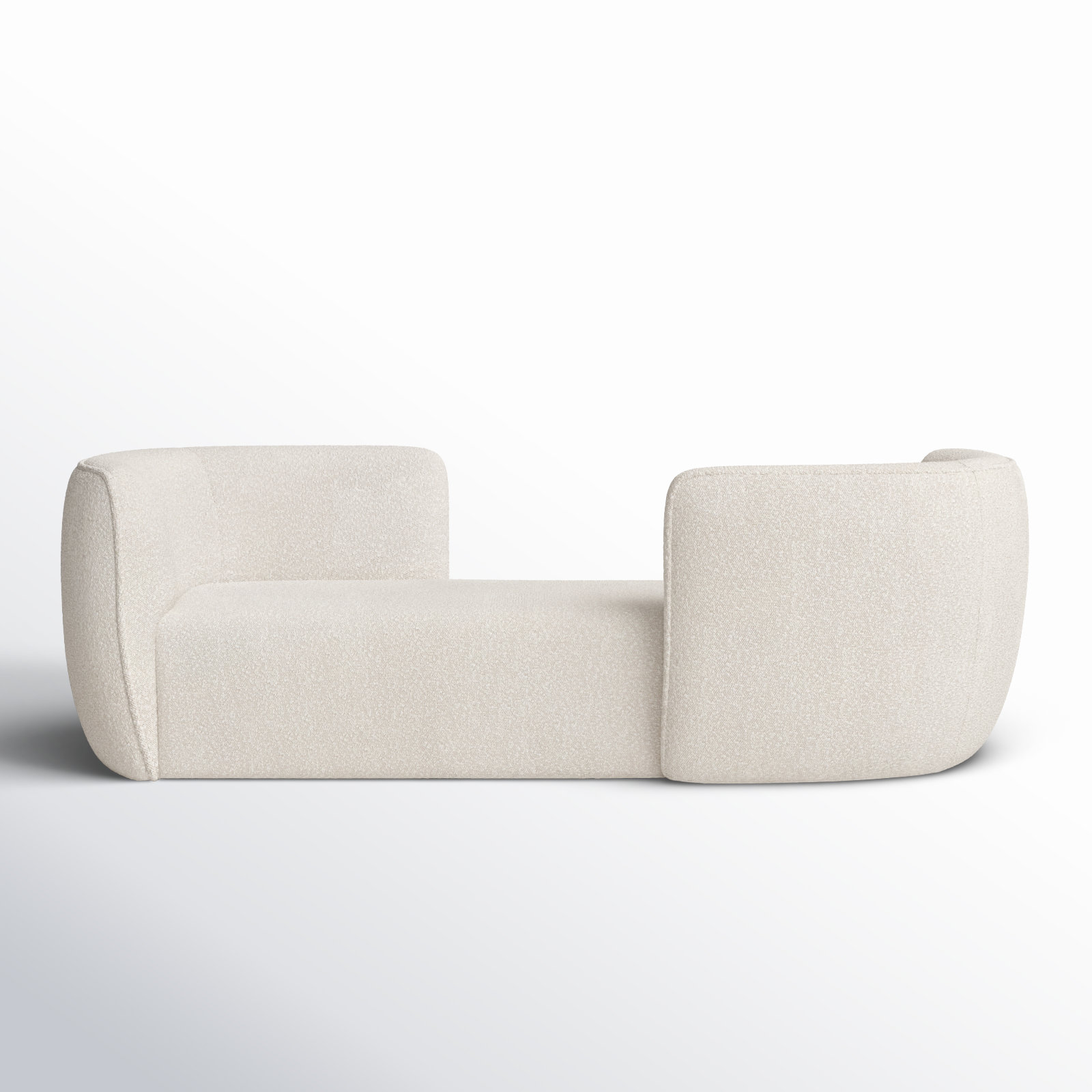 Hilton Boucle Chaise Lounge, Cream Boucle Fabric